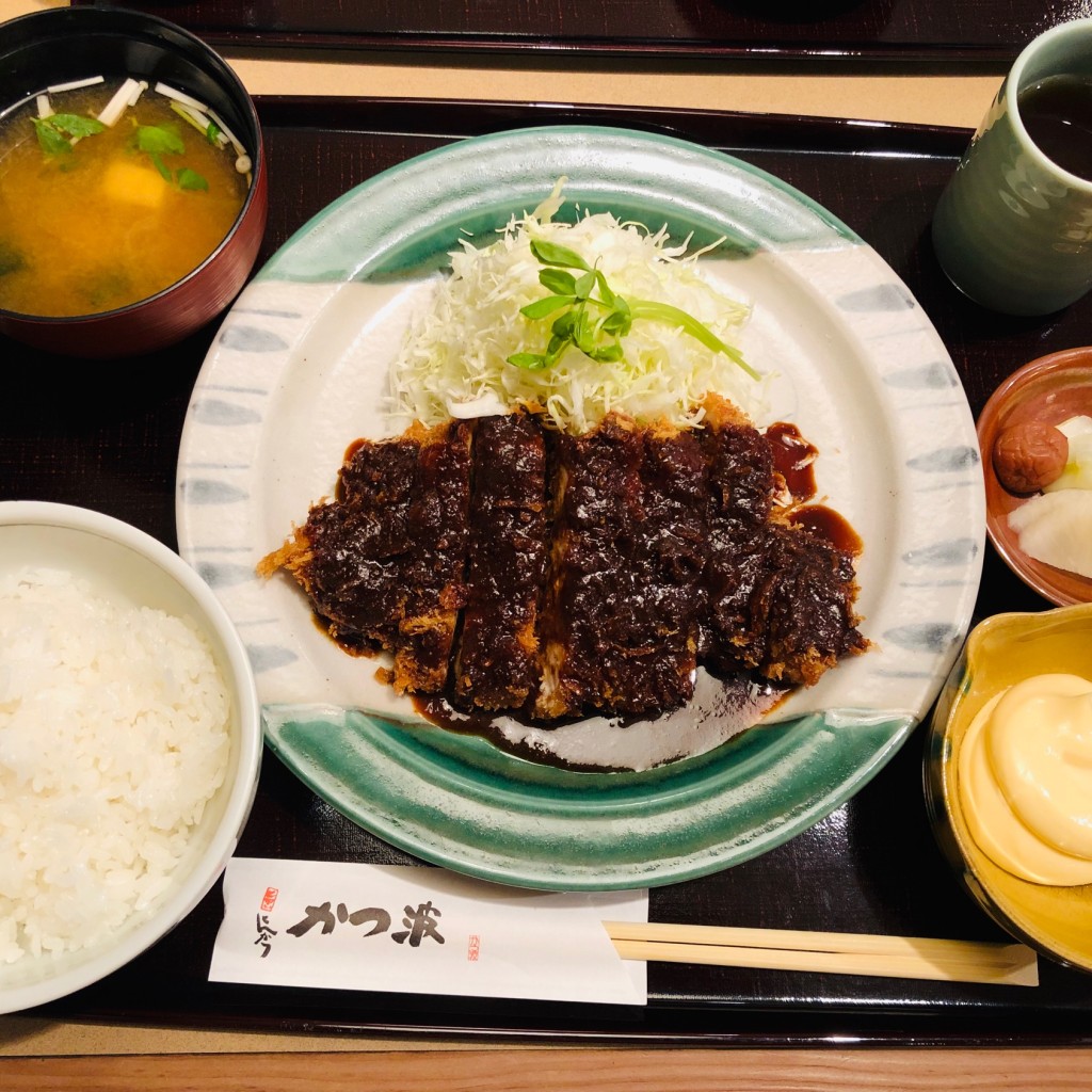 ユーザーが投稿した味噌カツ定食の写真 - 実際訪問したユーザーが直接撮影して投稿した児島小川とんかつかつ波の写真