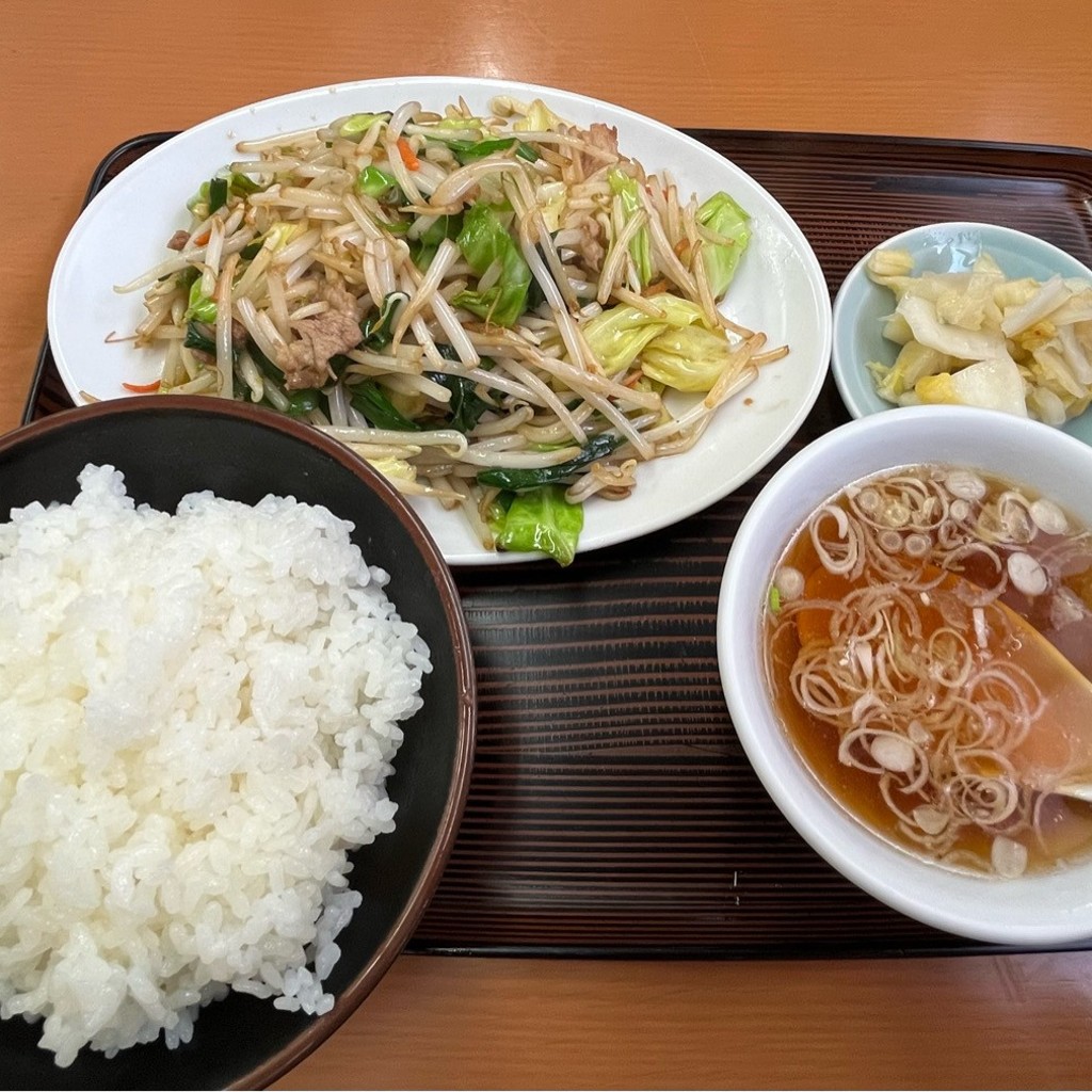 ユーザーが投稿した野菜炒定食の写真 - 実際訪問したユーザーが直接撮影して投稿した西初石中華料理星華の写真