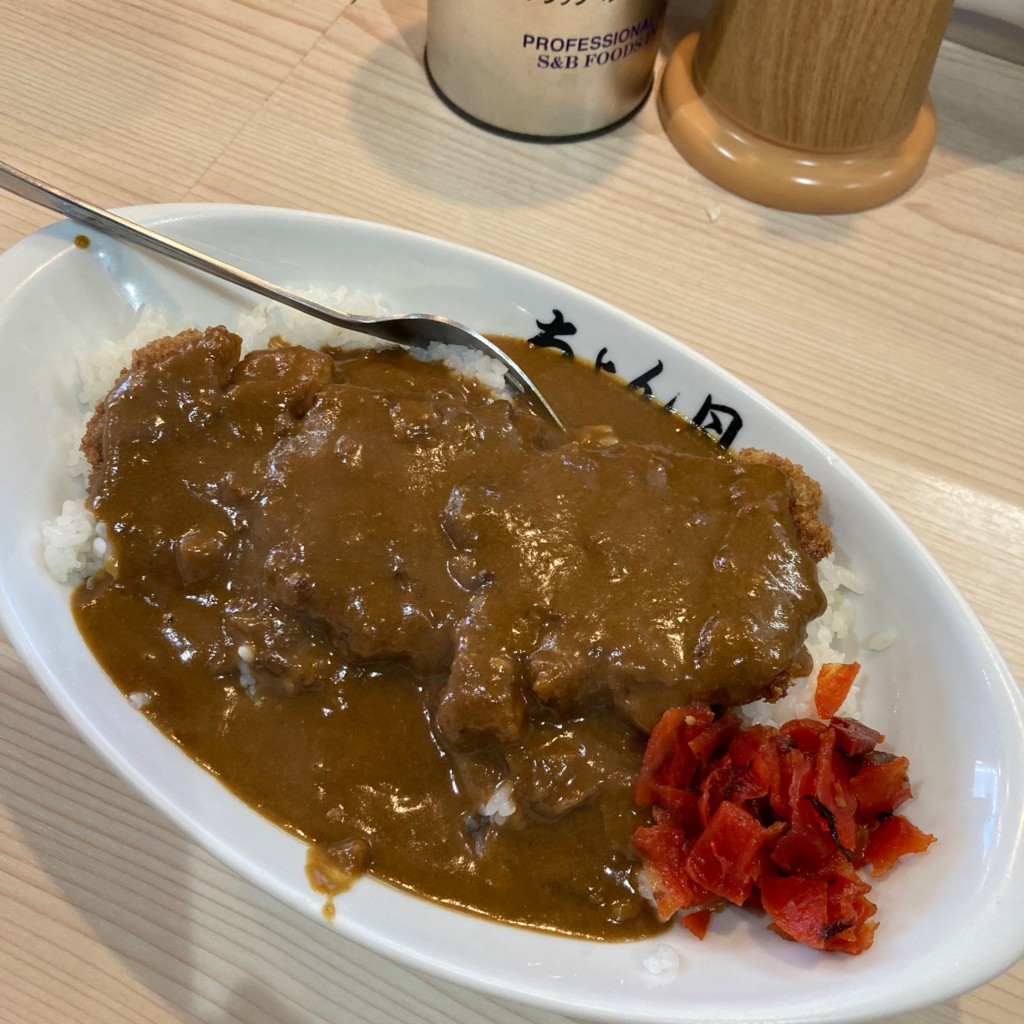 ユーザーが投稿したカツカレーの写真 - 実際訪問したユーザーが直接撮影して投稿した栄恵町その他飲食店ちょん月の写真