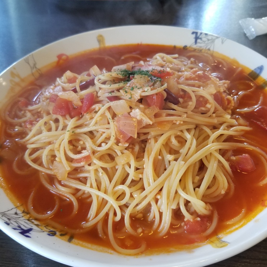 ユーザーが投稿したニンニク赤唐辛子トマトの写真 - 実際訪問したユーザーが直接撮影して投稿した高野町パスタアルペンローズの写真