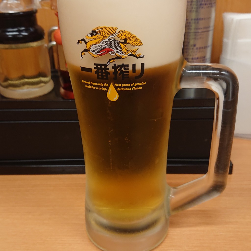 ユーザーが投稿した生ビール340円の写真 - 実際訪問したユーザーが直接撮影して投稿した蒲田中華料理日高屋 蒲田東口店の写真