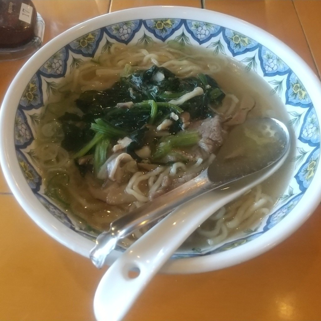 ユーザーが投稿した黄 牛肉激辛ラーメンの写真 - 実際訪問したユーザーが直接撮影して投稿した芝久保町中華料理揚州商人 田無店の写真