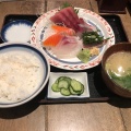 刺身定食 - 実際訪問したユーザーが直接撮影して投稿した木場居酒屋ヒカリ屋 深川ギャザリア店の写真のメニュー情報