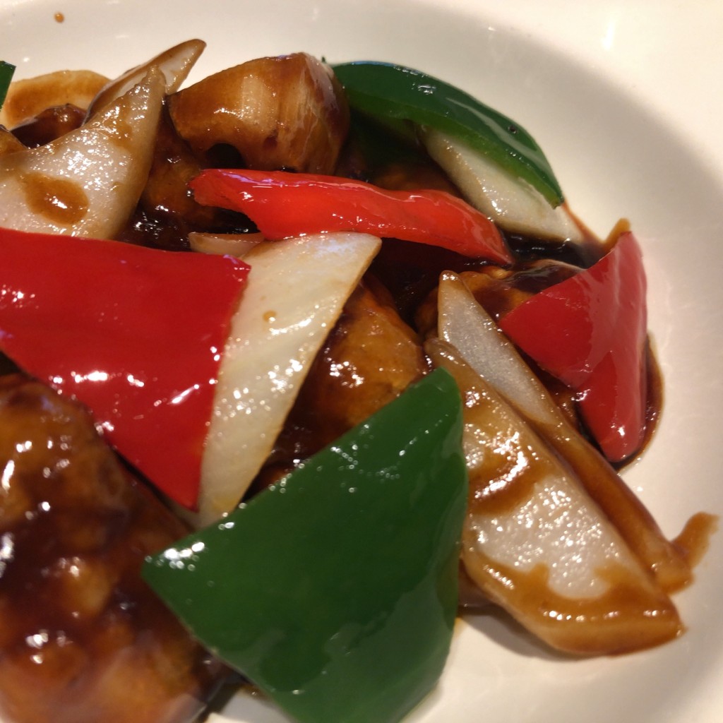 ユーザーが投稿した豚肉とお野菜のヘルシー黒酢スブタの写真 - 実際訪問したユーザーが直接撮影して投稿した今泉中華料理中華料理 頤和園 天神店の写真