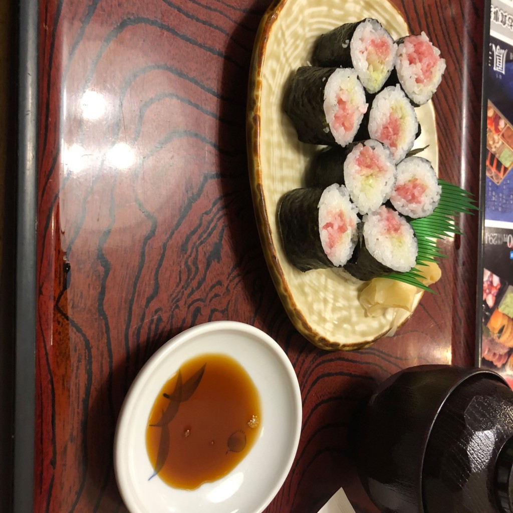 ユーザーが投稿したねぎとろ巻ジャンボの写真 - 実際訪問したユーザーが直接撮影して投稿した十条東和食 / 日本料理和食レストランとんでん 岩見沢店の写真