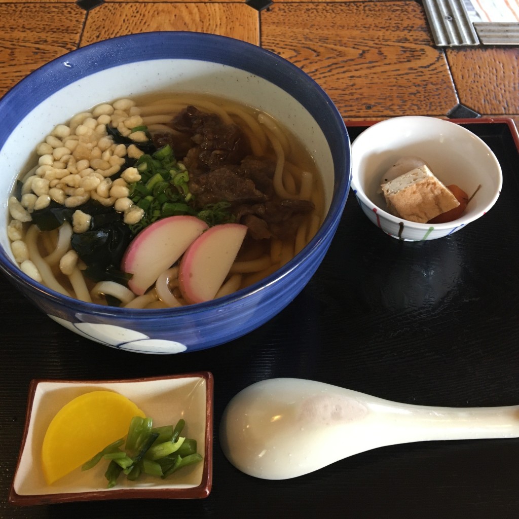 ユーザーが投稿した肉うどんの写真 - 実際訪問したユーザーが直接撮影して投稿した三田井定食屋たかちほ食堂の写真
