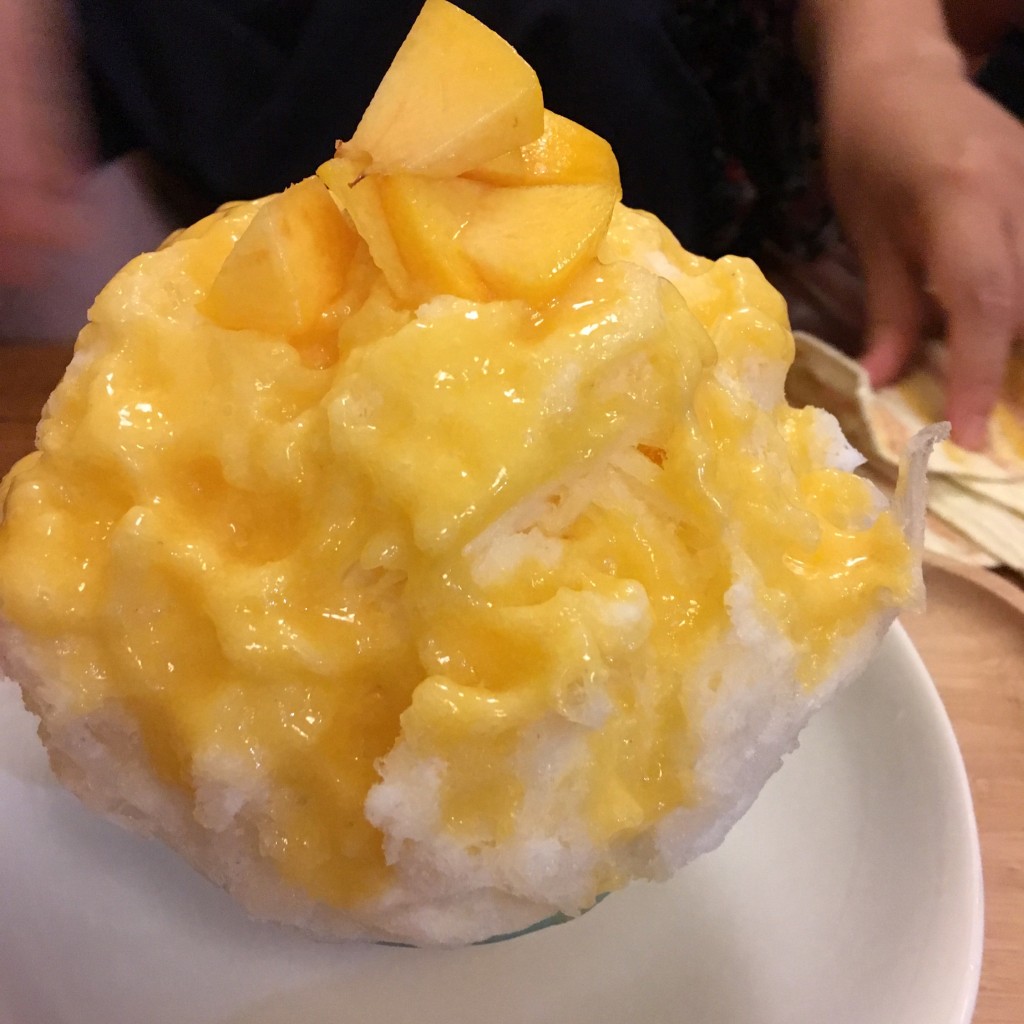 ユーザーが投稿した黄桃かき氷の写真 - 実際訪問したユーザーが直接撮影して投稿した原町田居酒屋めがね庵の写真