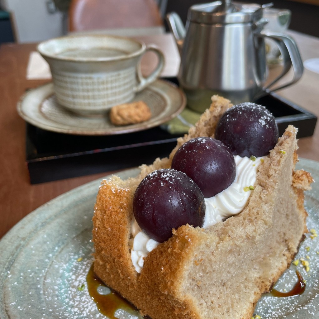 ユーザーが投稿したシフォンケーキの写真 - 実際訪問したユーザーが直接撮影して投稿した小路町喫茶店喫茶 ひしや文具店の写真