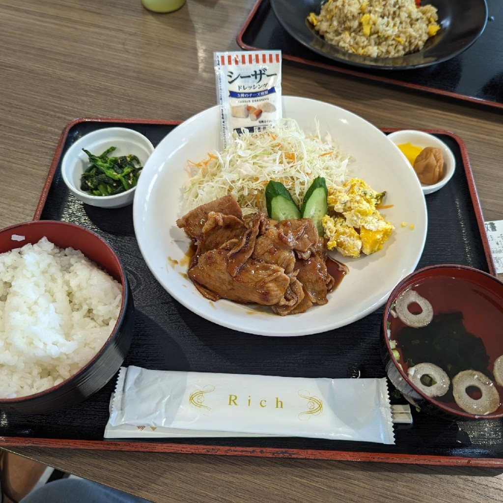 ユーザーが投稿した生姜焼き定食の写真 - 実際訪問したユーザーが直接撮影して投稿した笠田東ラーメン専門店道の駅 かつらぎ西食堂の写真