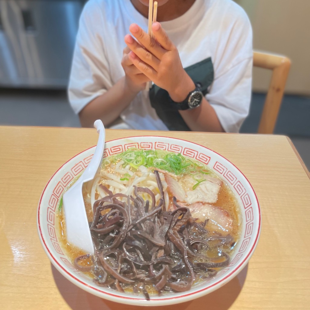 ユーザーが投稿したきくらげラーメンの写真 - 実際訪問したユーザーが直接撮影して投稿した薬院ちゃんぽん長崎亭 薬院店の写真