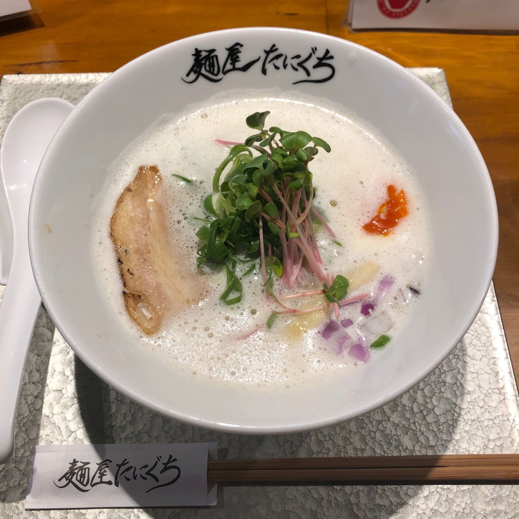 ユーザーが投稿した鶏白湯塩ラーメンの写真 - 実際訪問したユーザーが直接撮影して投稿した阿倍野筋ラーメン / つけ麺麺屋 たにぐちの写真