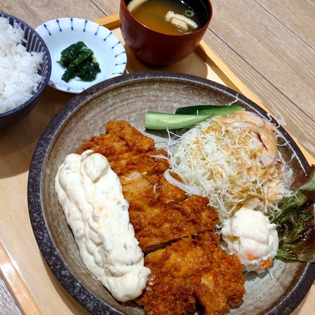 ユーザーが投稿したチキン南蛮膳の写真 - 実際訪問したユーザーが直接撮影して投稿した中之島和食 / 日本料理かかし イオンモール神戸南店の写真
