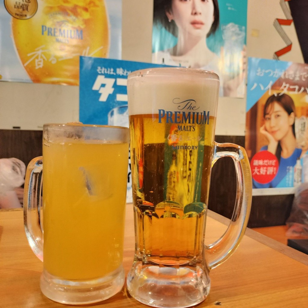 ユーザーが投稿した食べ飲み乾杯500円の写真 - 実際訪問したユーザーが直接撮影して投稿した北二条西ホルモン金獅子のホルモン 北2条店の写真