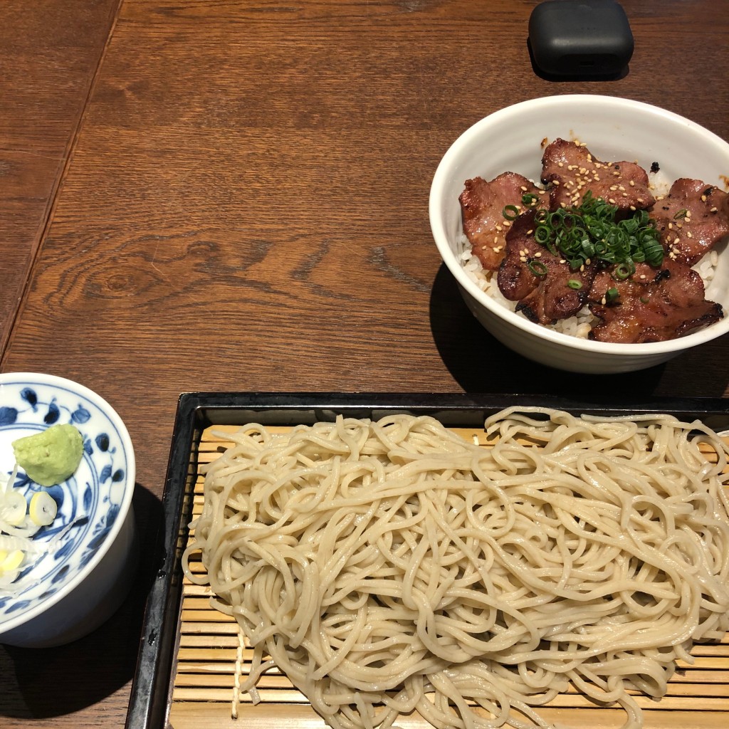 ユーザーが投稿した蕎麦&みそたん丼の写真 - 実際訪問したユーザーが直接撮影して投稿した芝浦焼肉肉匠の牛たん たん之助 酒場 msb田町店の写真