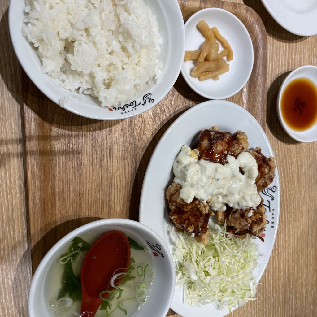 ユーザーが投稿したチキン南蛮定食の写真 - 実際訪問したユーザーが直接撮影して投稿した弥生台中華料理れんげ食堂Toshu 弥生台店の写真
