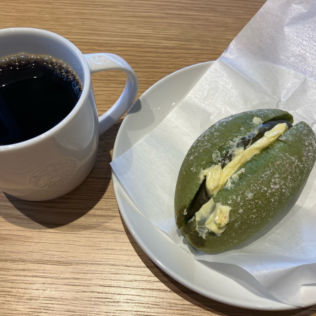 ユーザーが投稿した抹茶あんバターサンドの写真 - 実際訪問したユーザーが直接撮影して投稿した北玉垣町カフェスターバックス コーヒー 鈴鹿玉垣店の写真