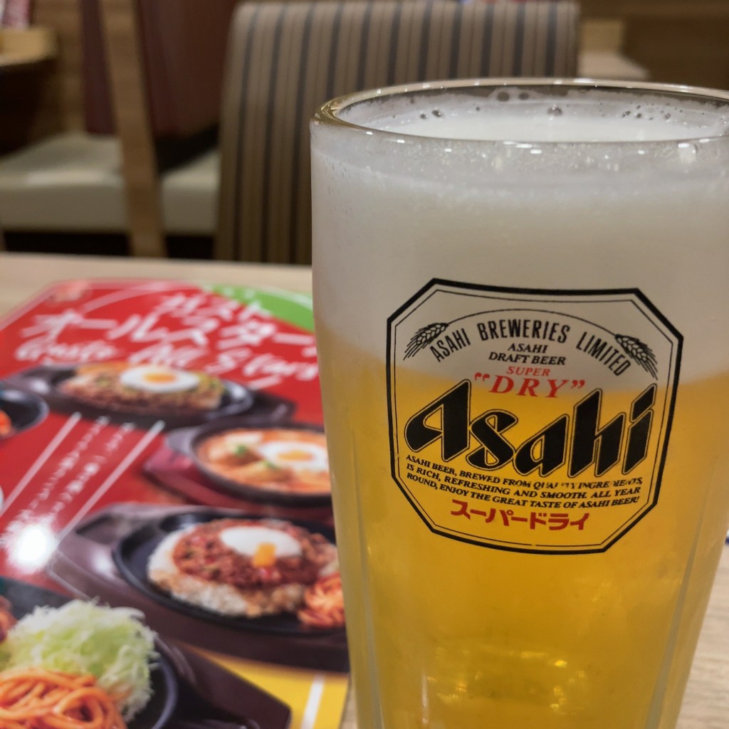 ユーザーが投稿したハッピー生ビールの写真 - 実際訪問したユーザーが直接撮影して投稿した太田町ファミリーレストランガスト 福島西口店の写真