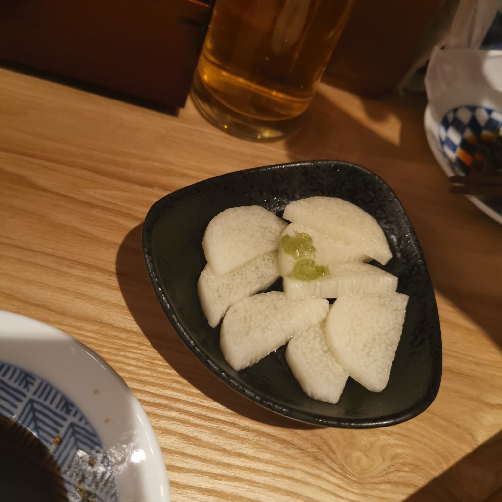 ユーザーが投稿した山芋わさび漬けの写真 - 実際訪問したユーザーが直接撮影して投稿した宇田川町天ぷら立呑み天ぷら KIKUの写真
