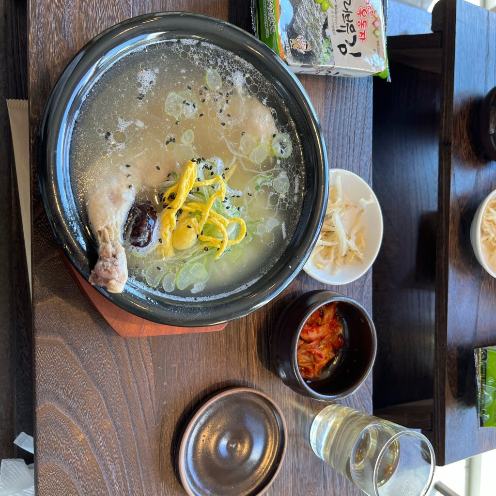 ユーザーが投稿したあっさり参鶏湯の写真 - 実際訪問したユーザーが直接撮影して投稿した古江台韓国料理参鶏湯専門店 ホジェの写真