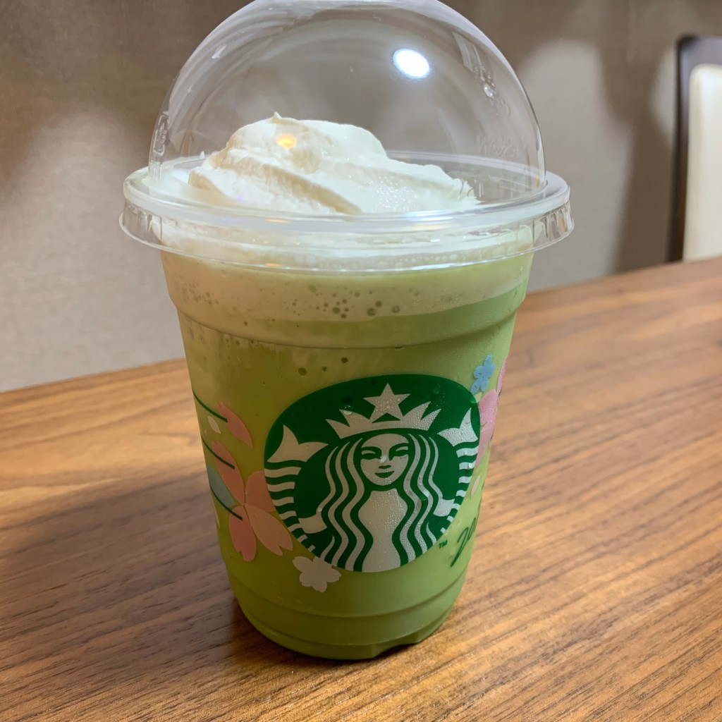 ユーザーが投稿した抹茶クリームフラペチーノの写真 - 実際訪問したユーザーが直接撮影して投稿した高砂カフェスターバックスコーヒー 草加ヴァリエ店の写真