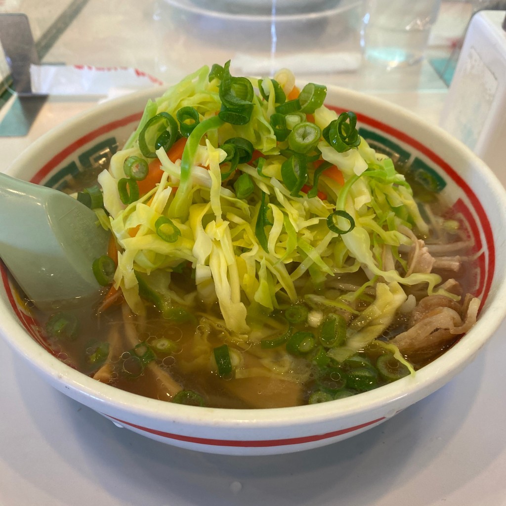 ユーザーが投稿した野菜塩ラーメンの写真 - 実際訪問したユーザーが直接撮影して投稿した三角ラーメン / つけ麺豚太郎 砥部店の写真