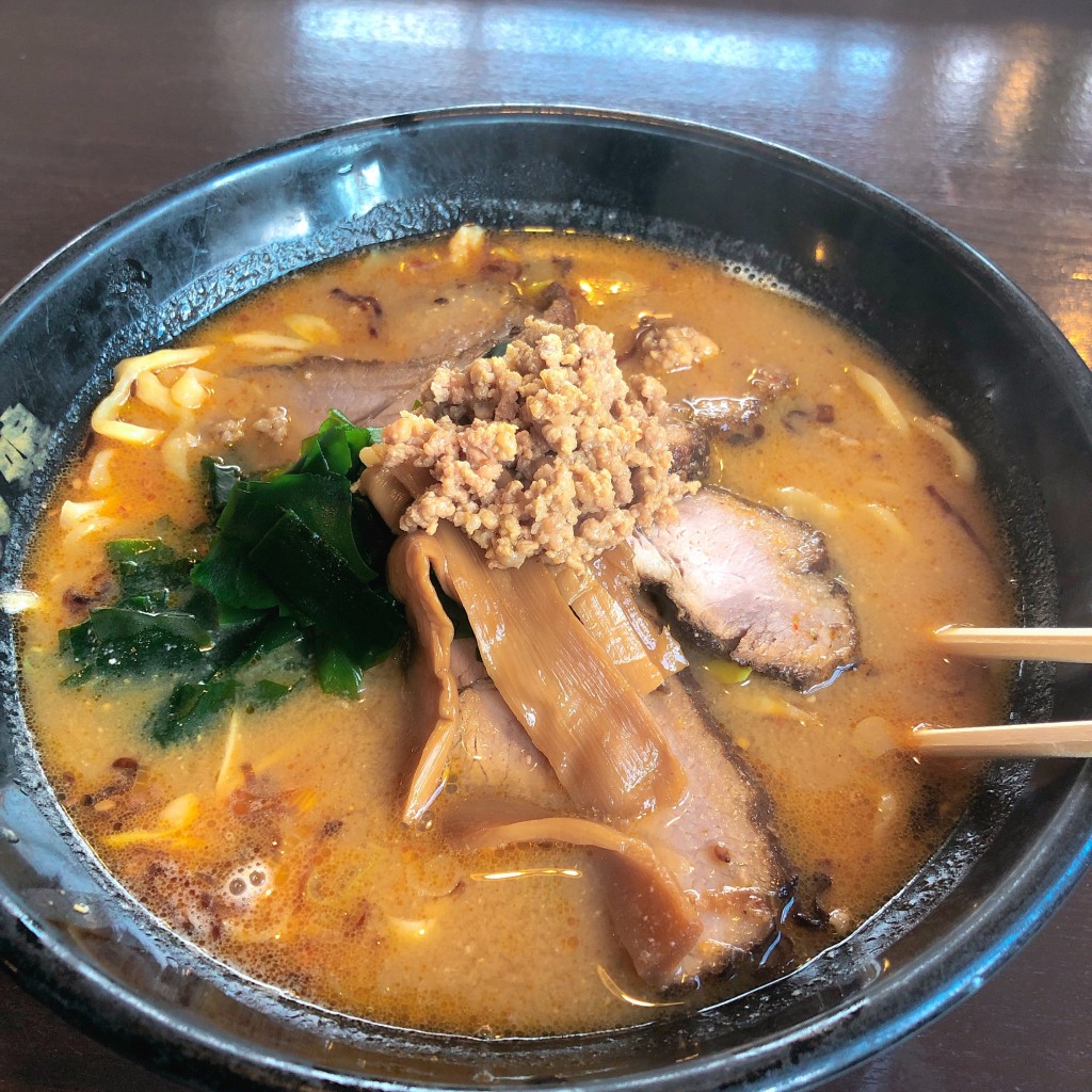 ユーザーが投稿した味噌チャーシュー麺の写真 - 実際訪問したユーザーが直接撮影して投稿した城東町中華料理めの娘 三俣店の写真