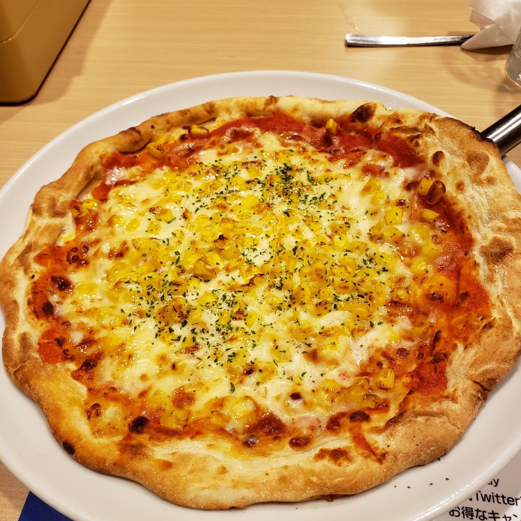ユーザーが投稿したマヨコーンピザの写真 - 実際訪問したユーザーが直接撮影して投稿した川宮ファミリーレストランガスト 田川店の写真