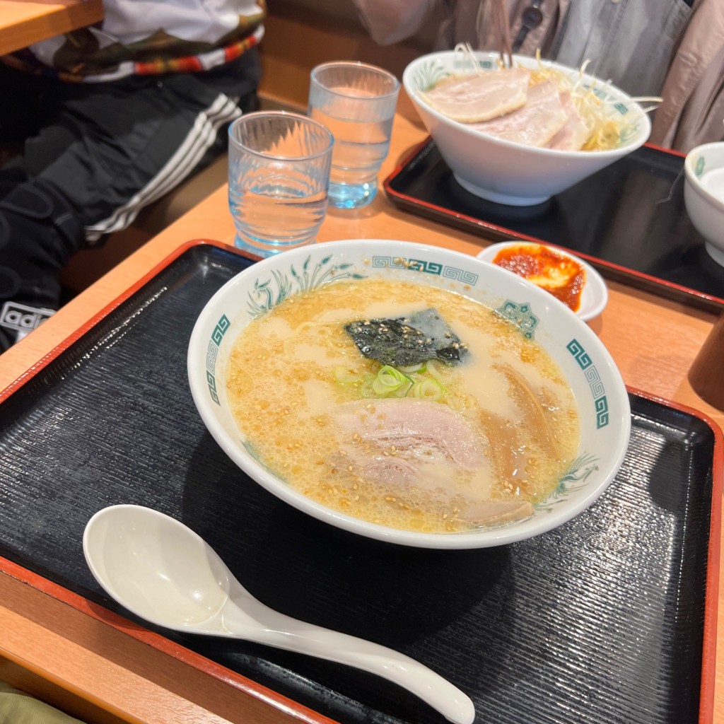 ユーザーが投稿したとんこつラーメンの写真 - 実際訪問したユーザーが直接撮影して投稿した旭町中華料理日高屋 柏西口駅前店の写真