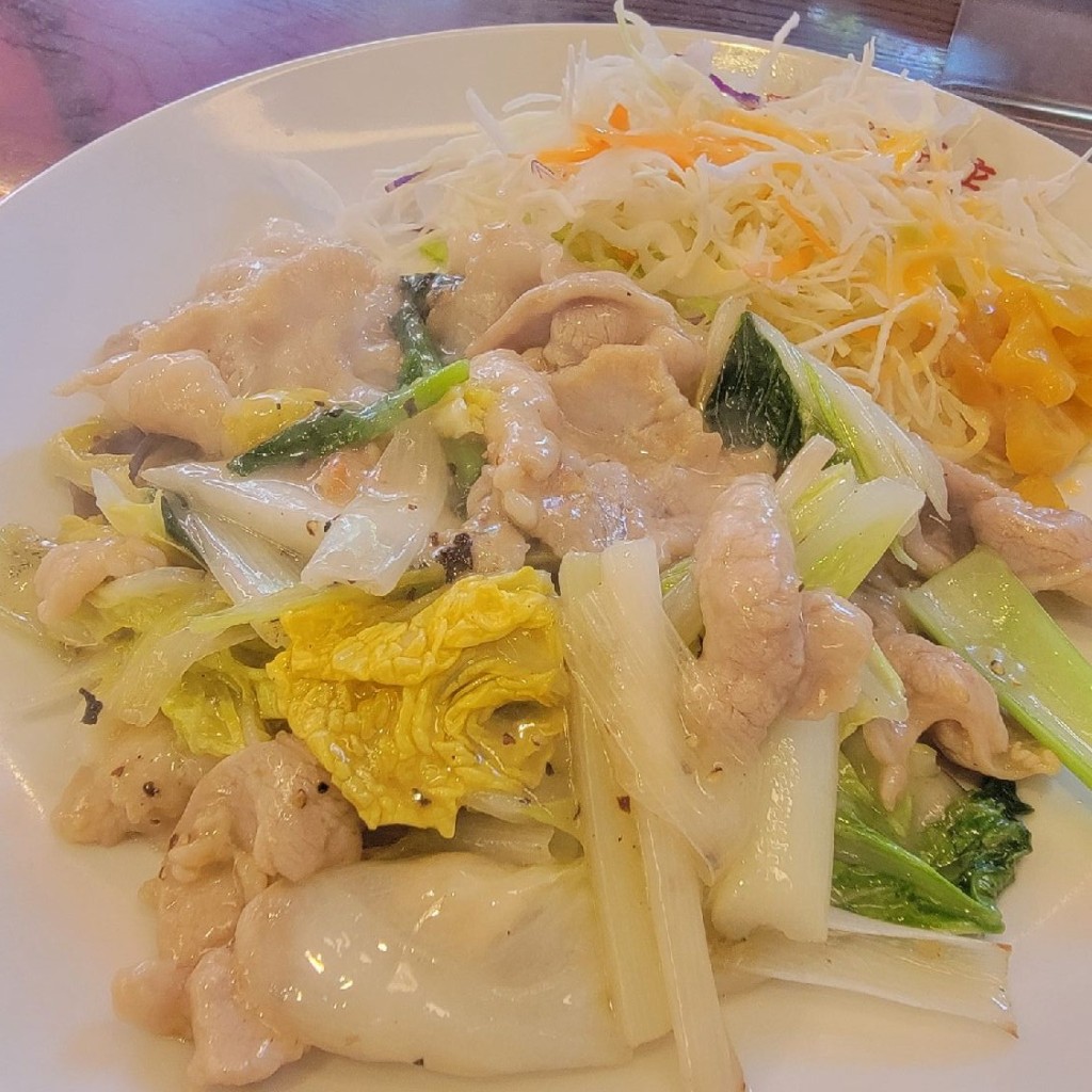 ユーザーが投稿した定食Bの写真 - 実際訪問したユーザーが直接撮影して投稿した神宮前中華料理紫金飯店 原宿店の写真