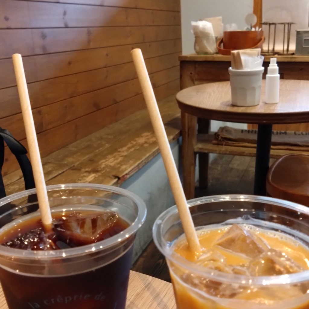ユーザーが投稿したコーヒーの写真 - 実際訪問したユーザーが直接撮影して投稿した江坂町スイーツラ クレープリー ドゥ ポパン 江坂店の写真