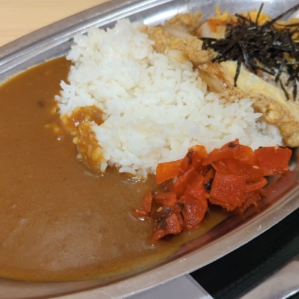 ユーザーが投稿したかつ丼合盛り カレーの写真 - 実際訪問したユーザーが直接撮影して投稿した登戸そば名代 箱根そば 登戸店の写真