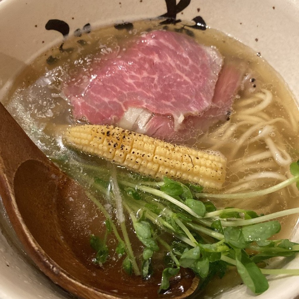 ユーザーが投稿した牛清湯ラーメンの写真 - 実際訪問したユーザーが直接撮影して投稿した道修町ラーメン / つけ麺牛骨ら〜めん ぶっこ志 北浜店の写真