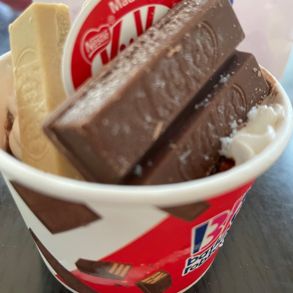ユーザーが投稿したコラボサンデー with KITKATの写真 - 実際訪問したユーザーが直接撮影して投稿した西葛西アイスクリームサーティワンアイスクリーム 西葛西店の写真