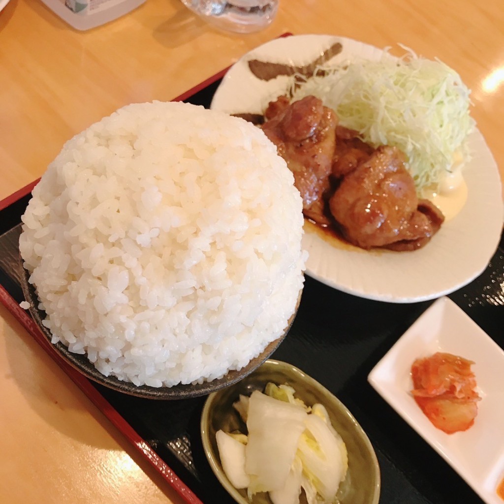 ユーザーが投稿した豚生姜焼き定食の写真 - 実際訪問したユーザーが直接撮影して投稿した下若居酒屋口福食堂 げん太の写真