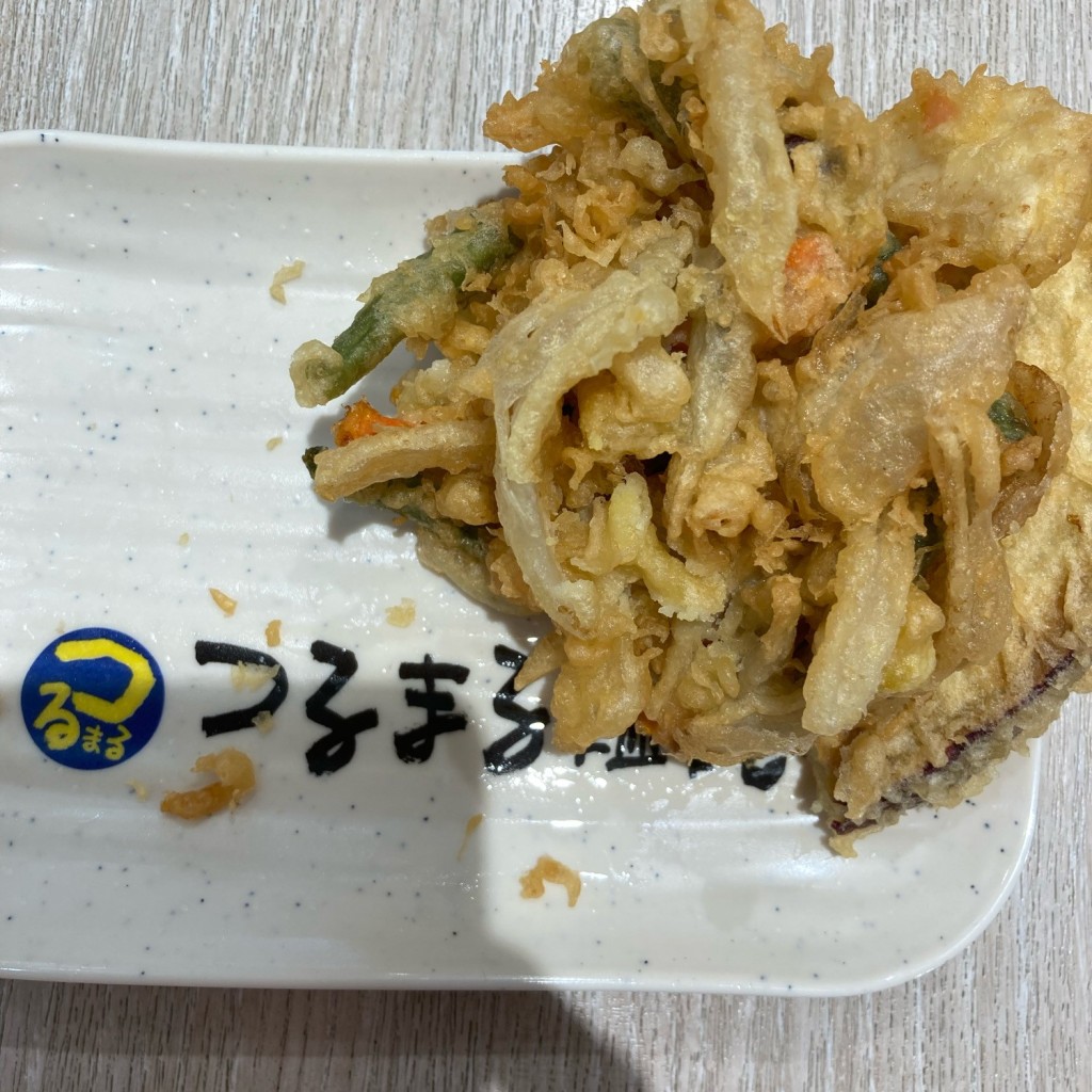 ユーザーが投稿した野菜かきあげの写真 - 実際訪問したユーザーが直接撮影して投稿した橋本うどんつるまる饂飩 木の葉モール橋本店の写真