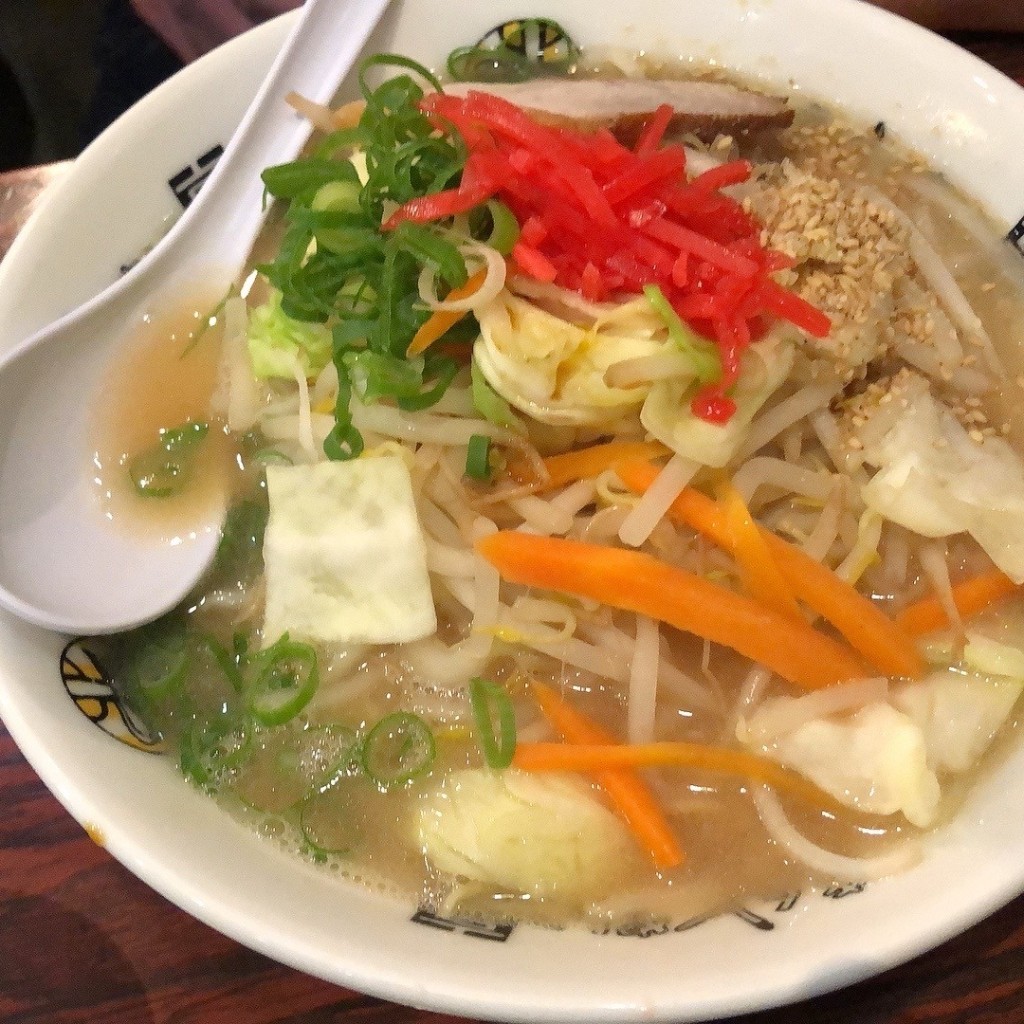 ユーザーが投稿した野菜ラーメンの写真 - 実際訪問したユーザーが直接撮影して投稿した南出来島ラーメン / つけ麺きんしゃい亭 県庁前 南出来島店の写真