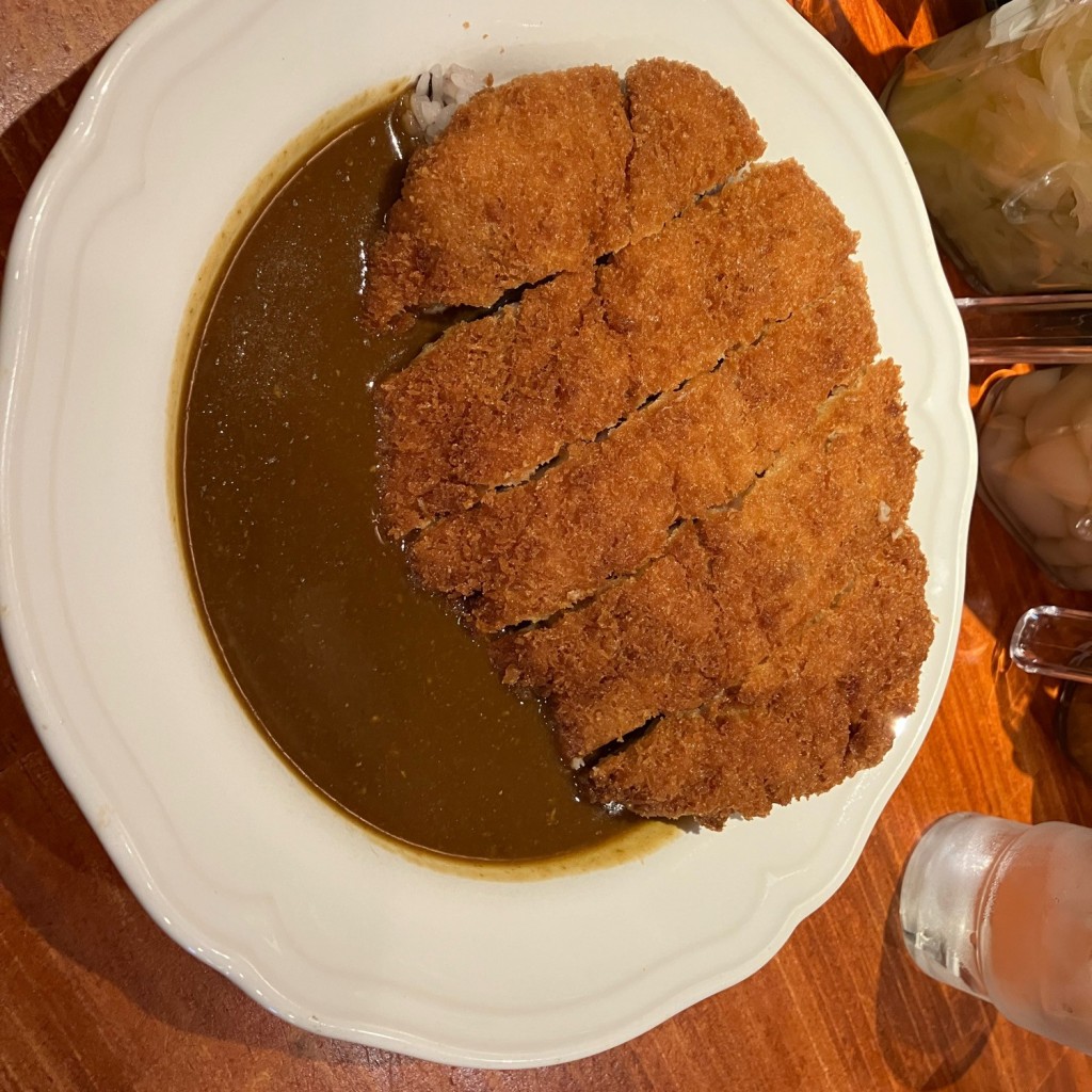 ユーザーが投稿したチキンカツカレーの写真 - 実際訪問したユーザーが直接撮影して投稿した三宮町カレーカレーの店 ぷりずむ 三宮店の写真