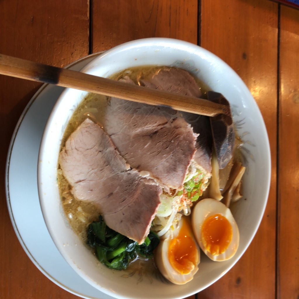 ユーザーが投稿した味噌納豆ラーメンの写真 - 実際訪問したユーザーが直接撮影して投稿した十文字町ラーメン専門店遊食空間ぶんぶんの写真