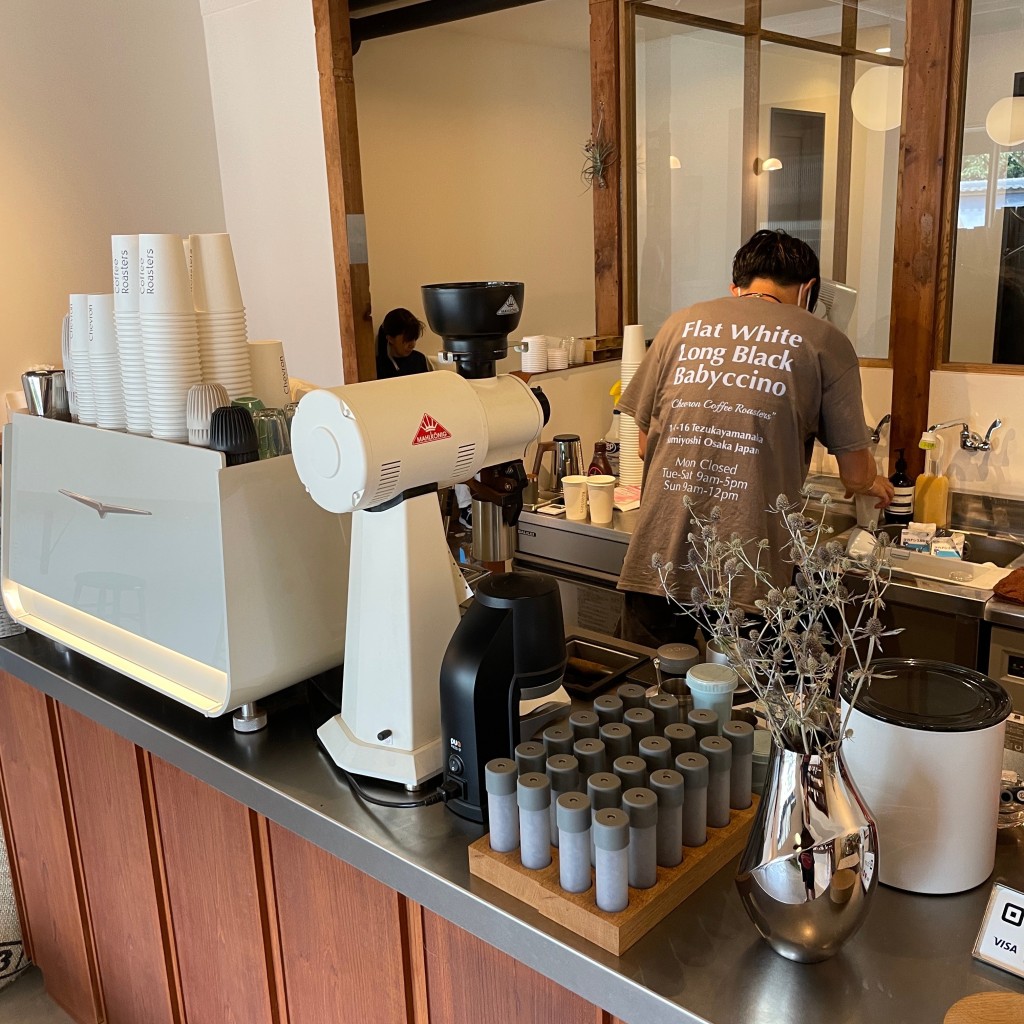 実際訪問したユーザーが直接撮影して投稿した帝塚山中コーヒー専門店Chevron Coffee Roastersの写真