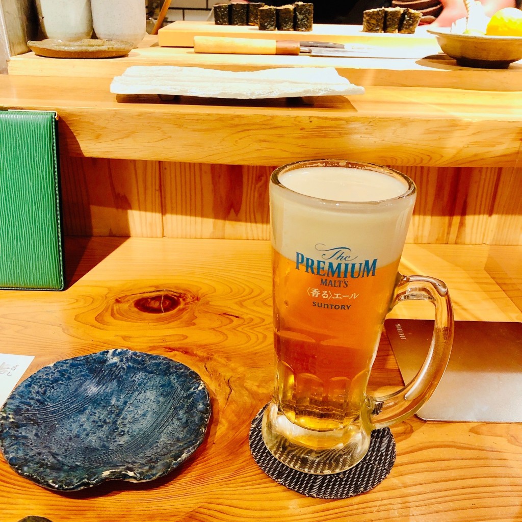 ユーザーが投稿した生ビールの写真 - 実際訪問したユーザーが直接撮影して投稿した北長狭通寿司鮨ななおの写真