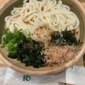 ぶっかけうどん - 実際訪問したユーザーが直接撮影して投稿した青木ラーメン専門店那の福 福岡空港国際線ターミナル店の写真のメニュー情報