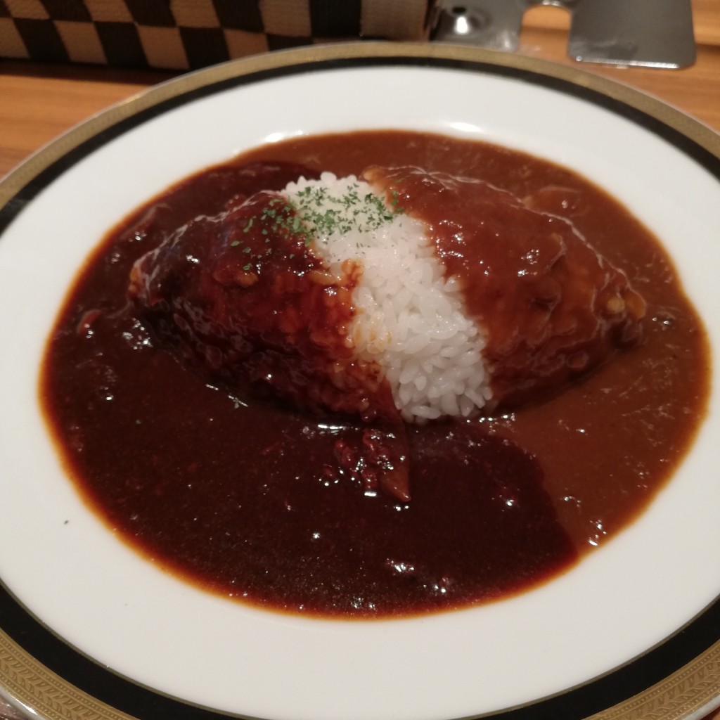 ユーザーが投稿した早矢仕とカレーの2色ソースライの写真 - 実際訪問したユーザーが直接撮影して投稿した日本橋カフェMARUZEN Cafe 日本橋店の写真