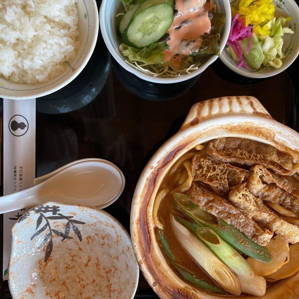 ユーザーが投稿したかしわ味噌煮込み定食の写真 - 実際訪問したユーザーが直接撮影して投稿した半城土町うどん権兵衛の写真