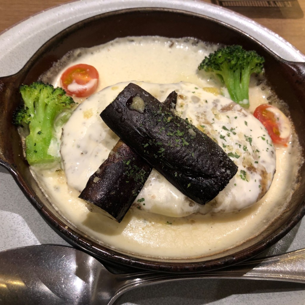 ユーザーが投稿したP チーズフォンデュハンバーグの写真 - 実際訪問したユーザーが直接撮影して投稿した南幸洋食バケット 横浜ジョイナス店の写真