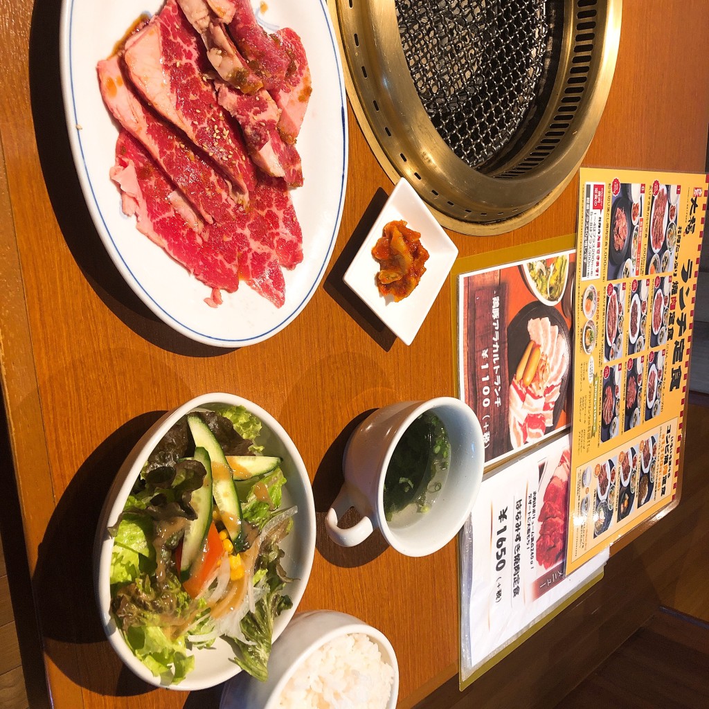 ユーザーが投稿したWカルビ焼肉定食の写真 - 実際訪問したユーザーが直接撮影して投稿した和泉南焼肉カルビ屋大福 はなみずき通り店の写真