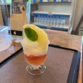山梨の桃サンデー - 実際訪問したユーザーが直接撮影して投稿した大石カフェT's cafe (武田食品株式会社)の写真のメニュー情報