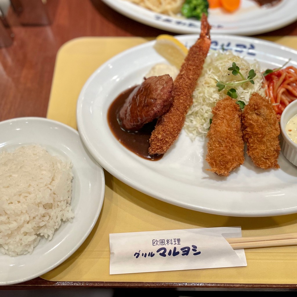 ユーザーが投稿したカキフライスペシャルの写真 - 実際訪問したユーザーが直接撮影して投稿した阿倍野筋洋食グリル マルヨシの写真