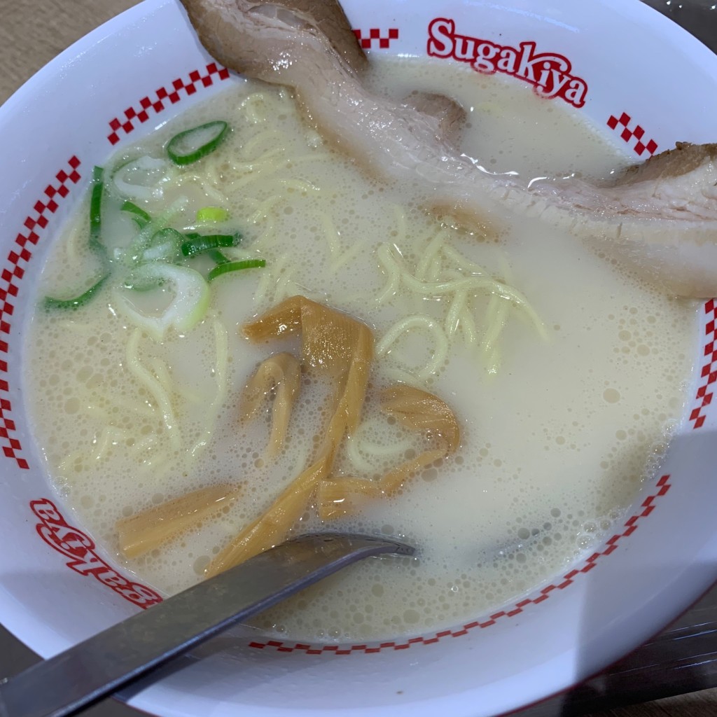 ユーザーが投稿した濃い味スガキヤラーメンの写真 - 実際訪問したユーザーが直接撮影して投稿した岡ラーメン専門店Sugakiya イオン藤井寺ショッピングセンター店の写真