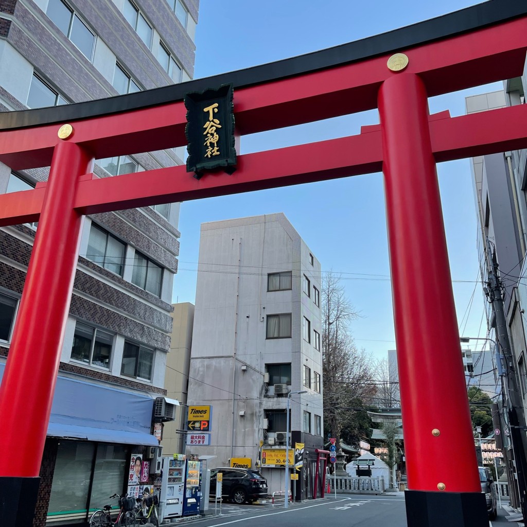 実際訪問したユーザーが直接撮影して投稿した東上野地域名所下谷神社 大鳥居の写真