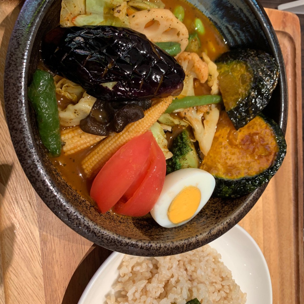 ユーザーが投稿した1日分野菜のスープカレーの写真 - 実際訪問したユーザーが直接撮影して投稿した新都心カレーSoup Curry心 さいたま新都心店の写真